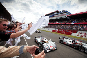 Fans enjoying the 24 Hours of Le Mans